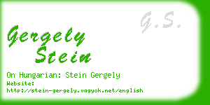 gergely stein business card